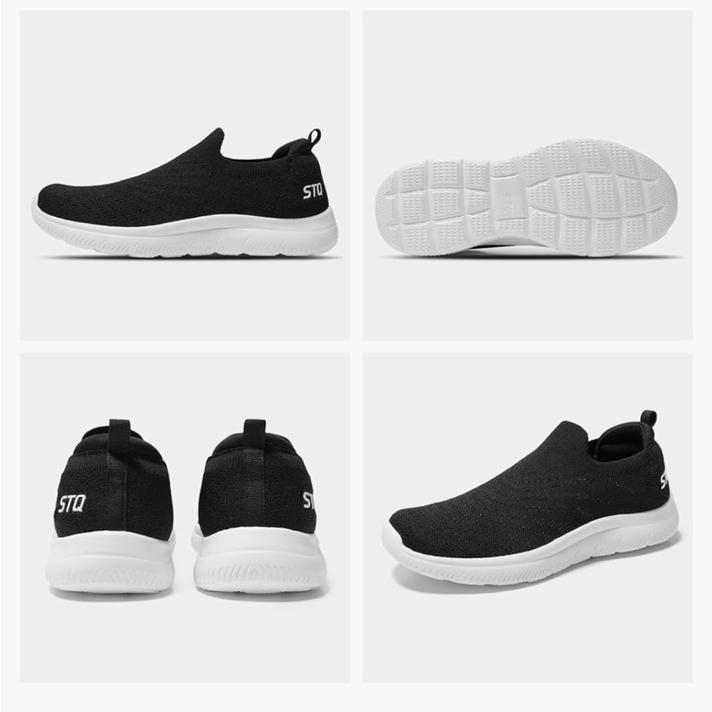 NEW STQ Black Slip-On Sneakers - Picture 9 of 10